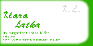 klara latka business card
